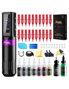 Kit de Tatuaje Inalámbrico Neebol para Principiantes - Completo