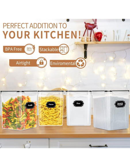 Contenedores de Almacenamiento Hermético PRAKI 5.2L 4pcs BPA Free