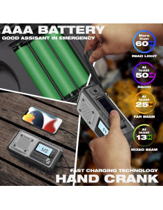 Radio Meteorológica de Emergencia SIYEGK 5000mAh con Linterna 2