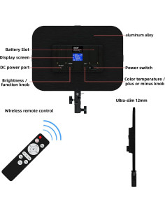 Panel de Luz LED Bi-Color 45W ITOTIN para Fotografía 2