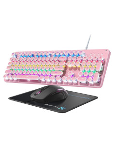 Combo Teclado Mecánico Retro Taiahiro 820 con Ratón RGB