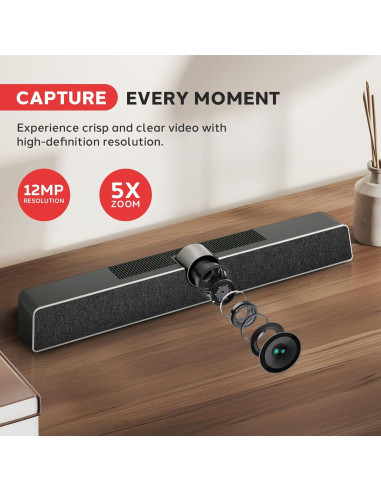 Cámara de Conferencia 4K Pyle con Zoom 5X y Micrófono 8m