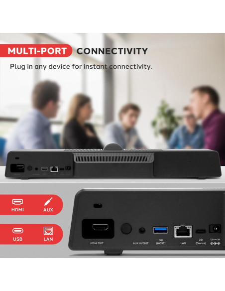 Cámara de Conferencia 4K Pyle con Zoom 5X y Micrófono 8m