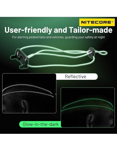 Linterna Frontal Nitecore NU21 360 Lúmenes USB-C Blanca