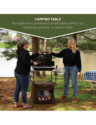 Mesa de Cocina Plegable Timber Ridge Aluminio 106.7x85.1cm