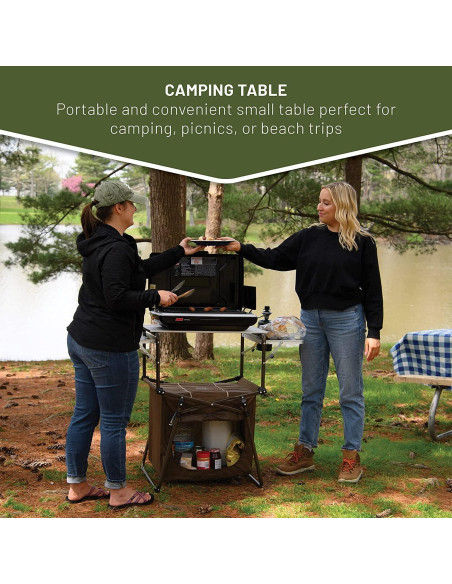 Mesa de Cocina Plegable Timber Ridge Aluminio 106.7x85.1cm