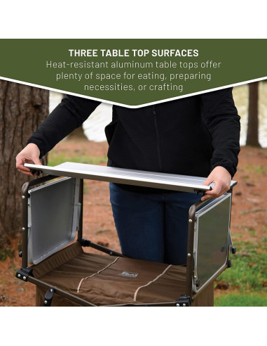 Mesa de Cocina Plegable Timber Ridge Aluminio 106.7x85.1cm