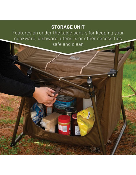 Mesa de Cocina Plegable Timber Ridge Aluminio 106.7x85.1cm