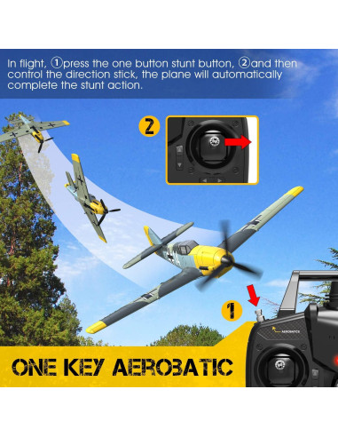 Avión de Control Remoto Roofworld BF109 2.4G 30.8x40cm