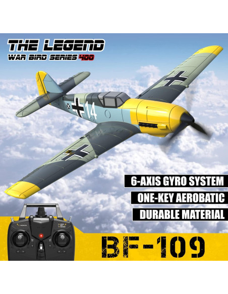 Avión de Control Remoto Roofworld BF109 2.4G 30.8x40cm