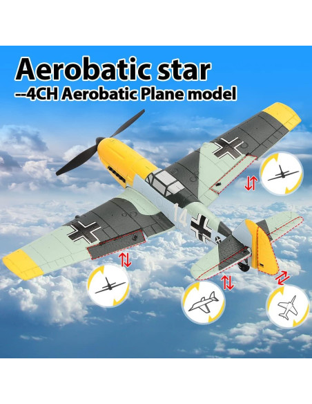 Avión de Control Remoto Roofworld BF109 2.4G 30.8x40cm