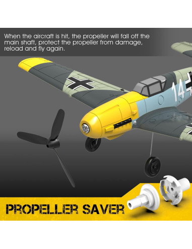 Avión de Control Remoto Roofworld BF109 2.4G 30.8x40cm