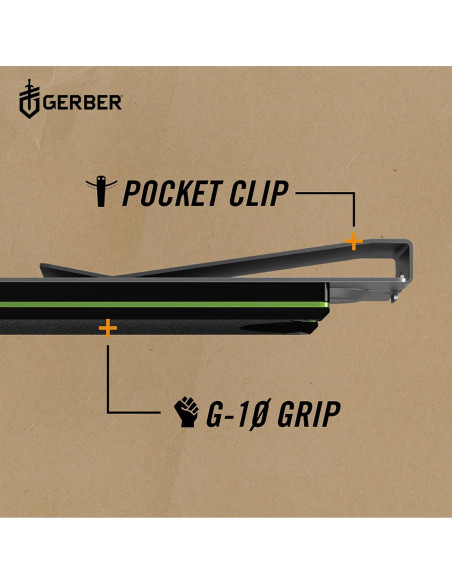 Cuchillo de bolsillo Gerber GDC con clip de dinero 4.45 cm