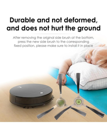 10 Cepillos Laterales BRUVISH para Aspiradoras Lefant y OKP