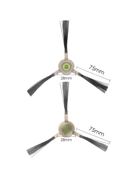 10 Cepillos Laterales BRUVISH para Aspiradoras Lefant y OKP