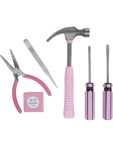 Kit de Herramientas Portátil Stalwart 7 Piezas Rosa