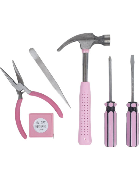 Kit de Herramientas Portátil Stalwart 7 Piezas Rosa