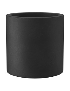 Maceta Redonda Kante 9.8" Concreto Negro con Drenaje