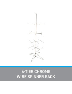Soporte Giratorio de Alambre SSWBasics 4 Niveles Cromado 161 cm 2