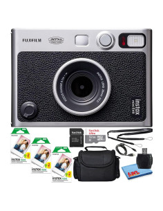 Cámara Híbrida Instantánea Fujifilm Instax Mini EVO Negra + 60 Hojas