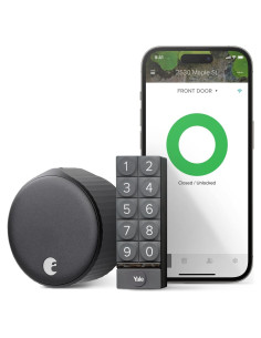 Cerradura Inteligente Wi-Fi Agosto + Teclado Negro Mate