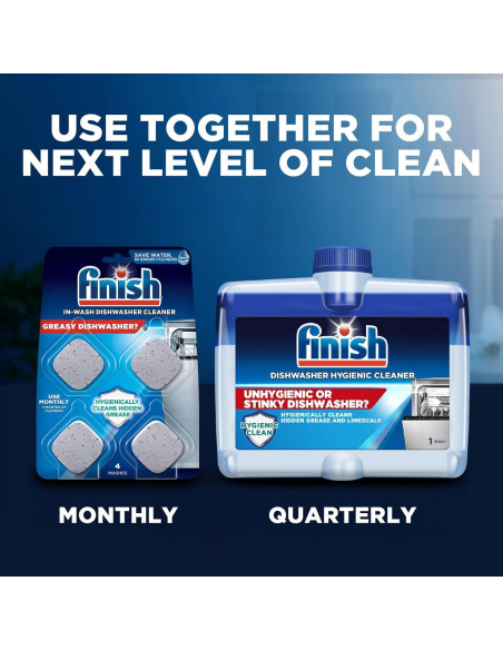 Tabletas Limpiadoras para Lavavajillas Finish 4 Unidades