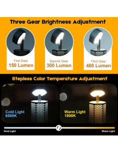 Linterna de Camping MOPGLR 10500mAh Telescópica Impermeable 2