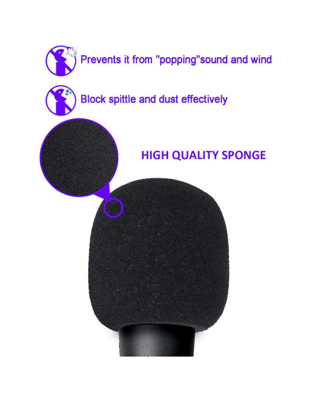 Filtro Pop de Espuma YOUSHARES para Micrófono SM58 - 2 Piezas