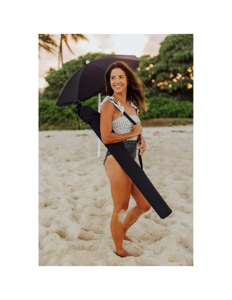 Sombrilla de Playa ONIVA 1.68m Ajustable Negra para Picnic