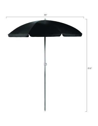 Sombrilla de Playa ONIVA 1.68m Ajustable Negra para Picnic