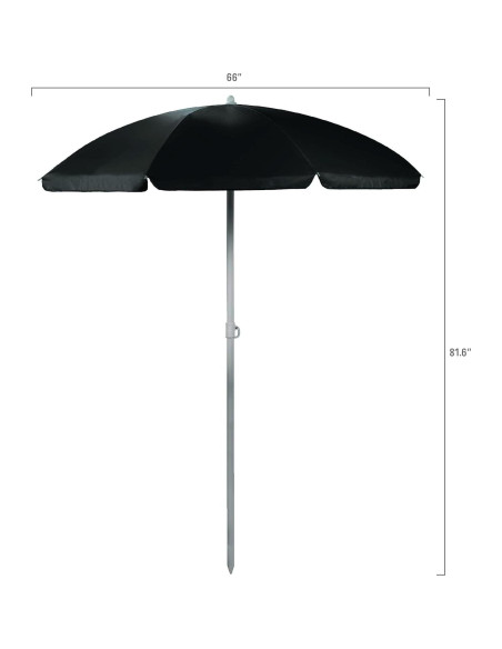 Sombrilla de Playa ONIVA 1.68m Ajustable Negra para Picnic