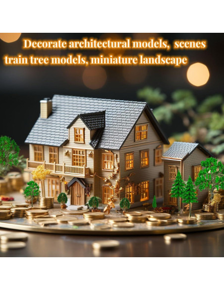 Suartus 40pcs Árboles Miniatura para Modelos de Tren 3-16 cm