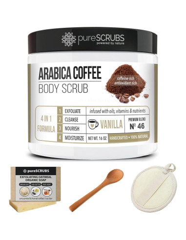 Exfoliante Corporal Orgánico pureSCRUBS 16oz Vainilla Café