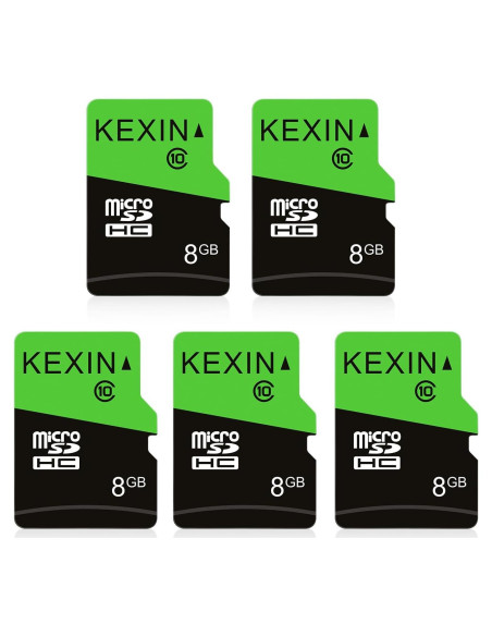 KEXIN Paquete de 5 Tarjetas Micro SD 8GB con Adaptador SD