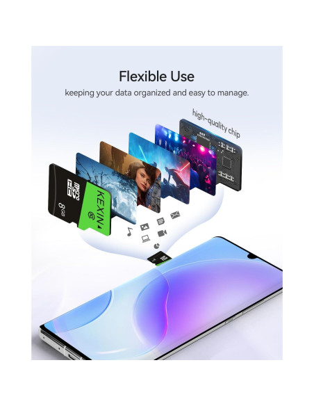 KEXIN Paquete de 5 Tarjetas Micro SD 8GB con Adaptador SD