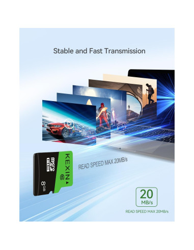 KEXIN Paquete de 5 Tarjetas Micro SD 8GB con Adaptador SD
