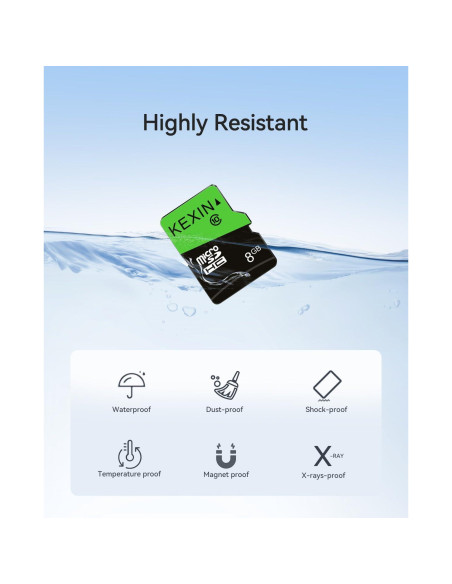 KEXIN Paquete de 5 Tarjetas Micro SD 8GB con Adaptador SD
