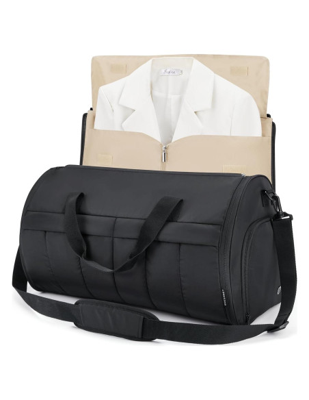 Bolsa de Ropa Duffle BAGSMART 2 en 1 Unisex Negra