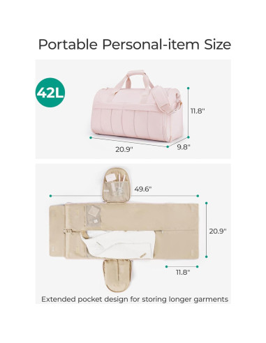 Bolsa de Ropa Duffle BAGSMART 2 en 1 Unisex Negra