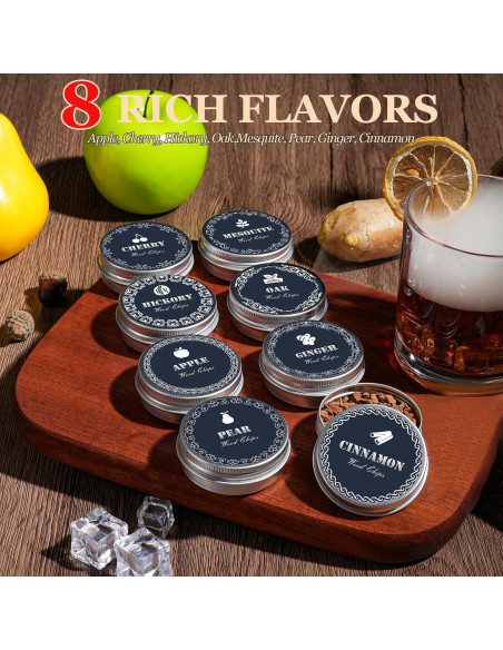 Kit de Ahumador de Cócteles CIKSMO Recargable con 8 Astillas