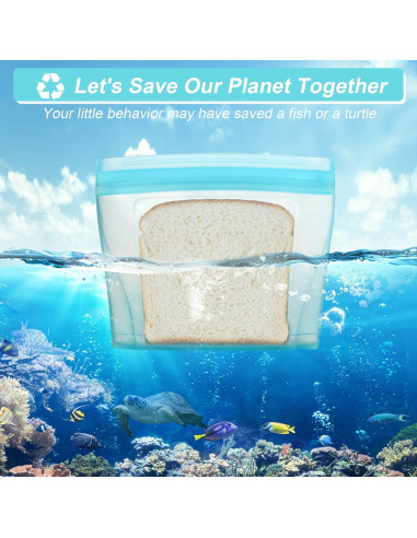 Bolsas de Almacenamiento de Silicona Reutilizables Xomoo 2 Piezas