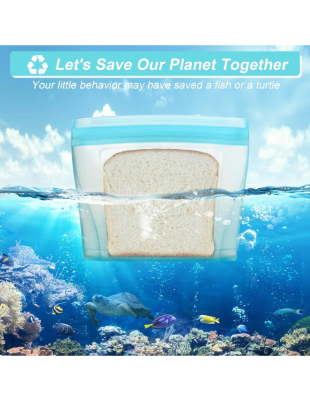 Bolsas de Almacenamiento de Silicona Reutilizables Xomoo 2 Piezas