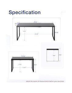 Estante Expandible de Gabinete Nxconsu Negro 21x36.9-62.5 cm 2