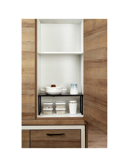 Estante Expandible de Gabinete Nxconsu Negro 21x36.9-62.5 cm