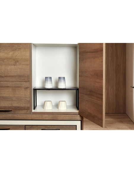 Estante Expandible de Gabinete Nxconsu Negro 21x36.9-62.5 cm