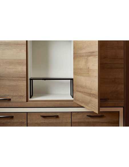 Estante Expandible de Gabinete Nxconsu Negro 21x36.9-62.5 cm