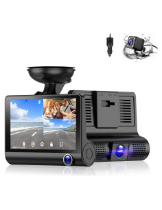 Cámara de tablero TeqHome 3 canales 1296P HD con WDR