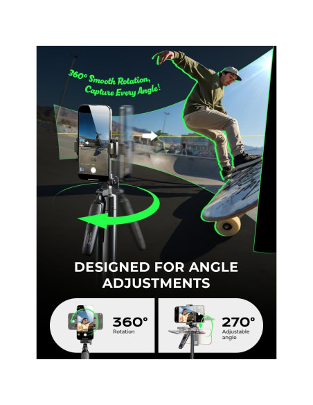 Trípode Selfie LISEN 67" con Control Remoto para iPhone y Samsung