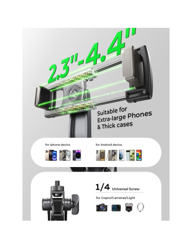 Trípode Selfie LISEN 67" con Control Remoto para iPhone y Samsung