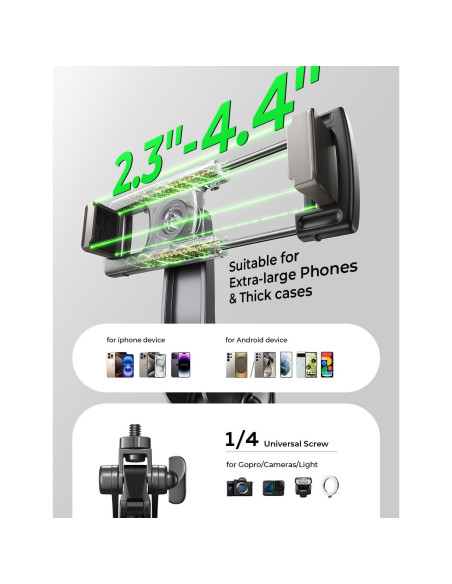 Trípode Selfie LISEN 67" con Control Remoto para iPhone y Samsung